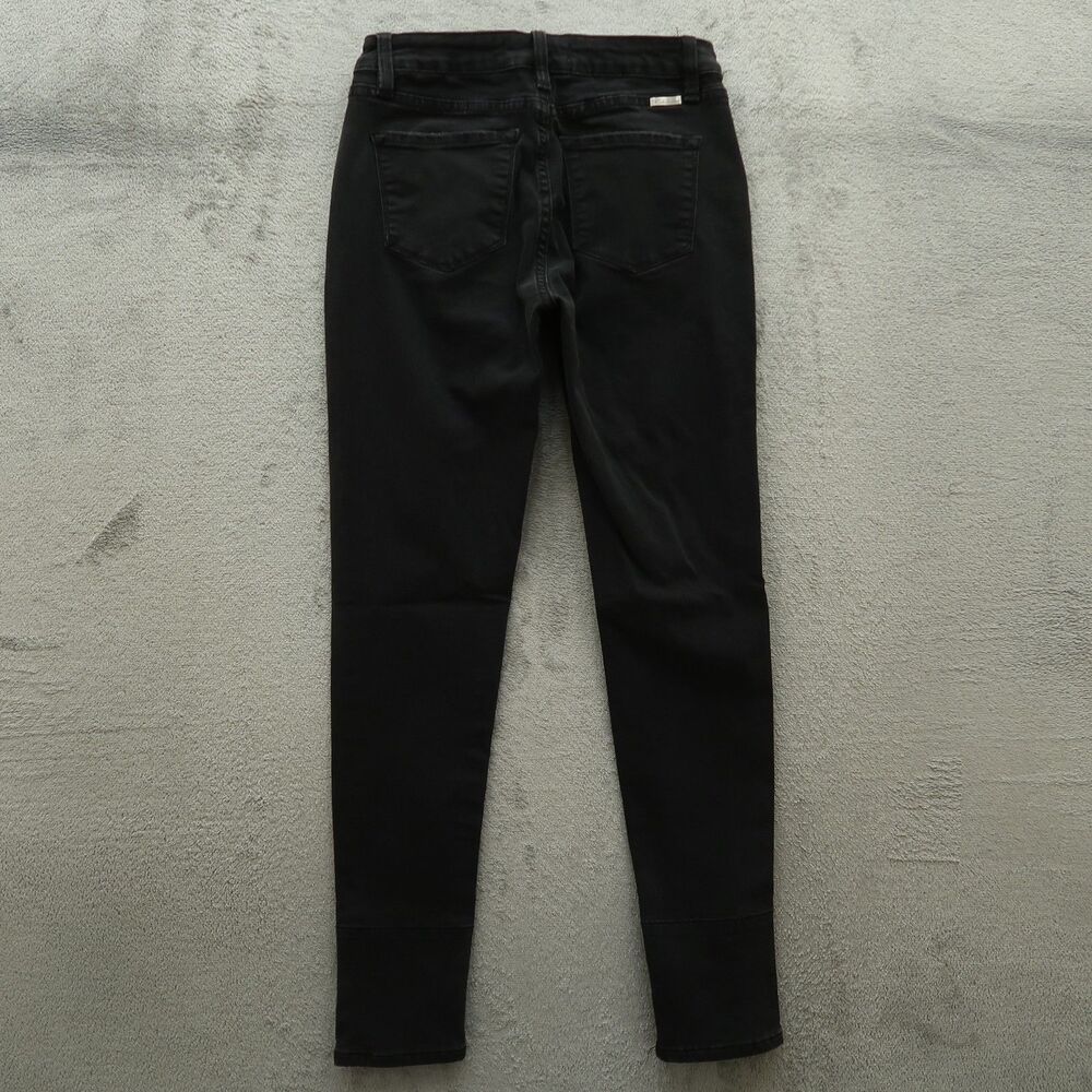 KanCan Jeans Junior's Size 7/27 Black Low-Rise Skinny 29" Inseam Distressed - Picture 13 of 16
